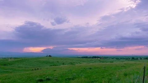 4K Colorado Sunset Time Lapse Video Stock Footage 267778434