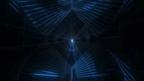 4k Colored Abstract Glossy Tunnel 3 Stock Footage 220891797