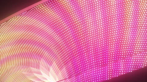 4K: Colored light abstract montage on giant digital display - Las Vegas 2016 Stock Footage 63082154