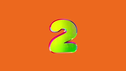 4k Colorful Countdown from 10 to 0 Video stock 132912654