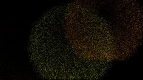 4K Colorful Dandelion Firework Particle Explosion Motion Background Stock Footage 340466105