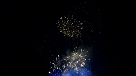 4k Colorful Fireworks Finale Stock Footage