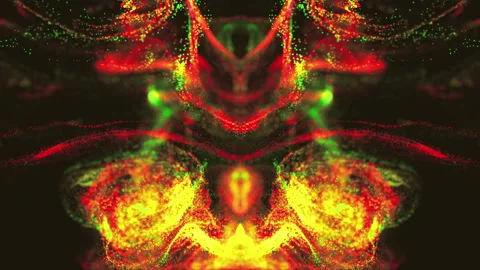 4k Colorful Mirror Animated Particles Background 3 Video stock 113683471
