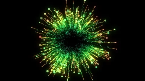 4k Colorful Particles Explosion. Motion Background. Colorful glitter particles Stock Footage 304219750