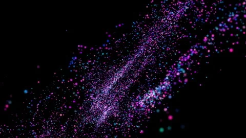 4k Colorful Particles Explosion. Motion Background. Colorful glitter particles Stock Footage 304220390