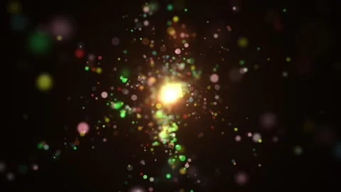 4k Colorful Particles Explosion. Motion Background. Colorful glitter particles Stock Footage 304221163
