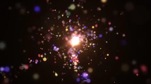 4k Colorful Particles Explosion. Motion Background. Colorful glitter particles Stock Footage 304221217