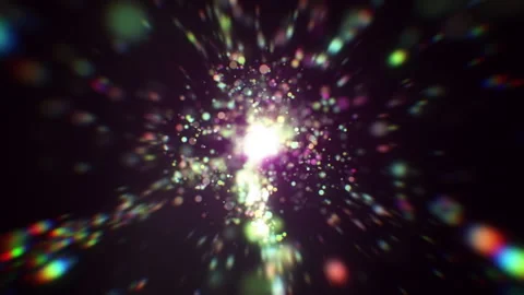 4k Colorful Particles Explosion. Motion Background. Colorful glitter particles Stock Footage 304221254