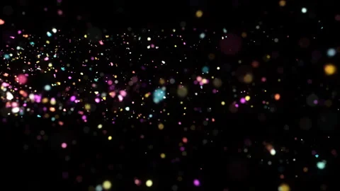 4k Colorful Particles Explosion. Motion Background. Colorful glitter particles Stock Footage 304221280