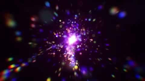 4k Colorful Particles Explosion. Motion Background. Colorful glitter particles Stock Footage 304221352