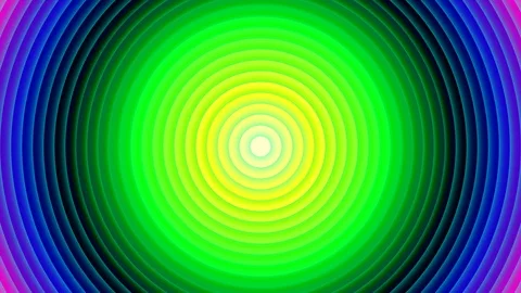 4K colorful rainbow circle pattern motion computer graphic. Modern design Stock Footage 101581109