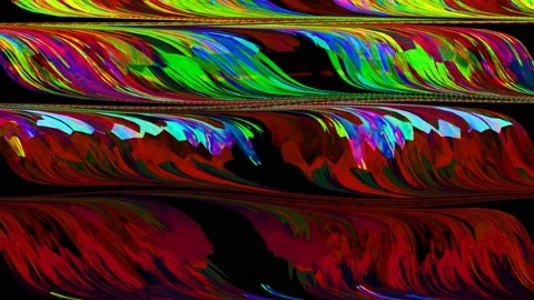 4K colorful Scrolling horizontal lines VHS vcr distorted fields. Loopable Stock Footage 117638871