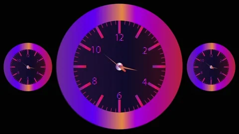 4k colorful Time clock symbol isolated Stock Footage 166716035
