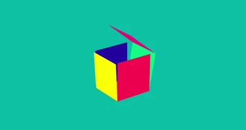 4K Colors Box Animation Stock Footage 108552580