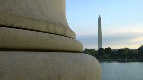 4k Column with Washington Monument in Background Video stock 68192189