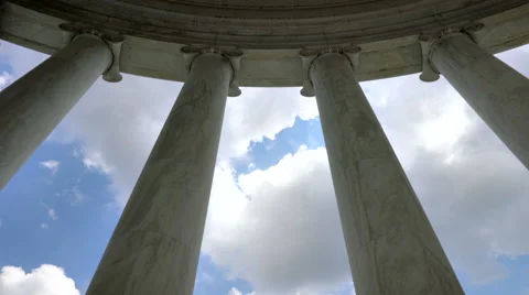 4k Columns at the Jefferson Memorial Video stock 67823625