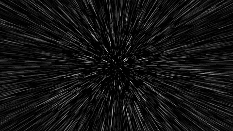 4K Comic Hyper Jump Speed lines Star field in Black Background Loop Animation Stock Footage 168163887