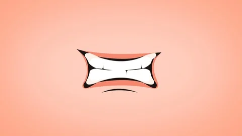 4k Comic Rage And Anger Mouth Background | Stock Video | Pond5