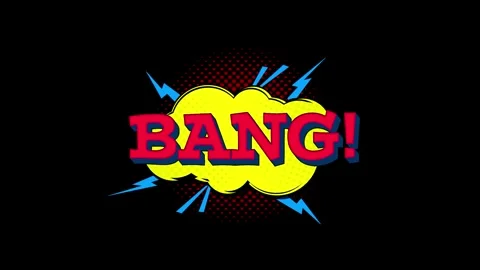 4K comic splash animation with the text BANG! dynamic emphasis for videos Stock-Footage 333396538