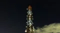 4K communication tower site at night with stars timelapse HD Footage