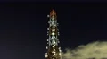 4K communication tower site at night with stars timelapse 4k or 4k+ Resolution