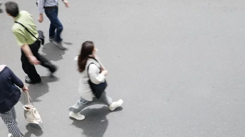 4K Commuter Crowd Walking . Stock Footage 245274039
