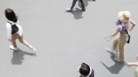 4K Commuter Crowd Walking . Stock Footage 245473074
