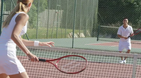 4K Competitive female tennis player play... | Stock Video | Pond5
