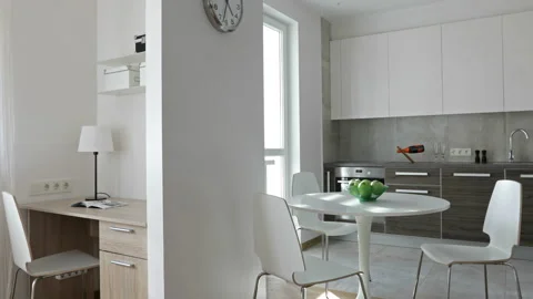 4K Compilation Video. Interior of modern apartment in scandinavian style. Vídeo Stock 85535183