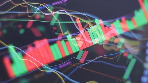 4K Complex Stock Charts Technical Analysis Concept 2 Video stock 114273923