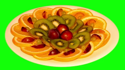 4k – Composition of fresh ripe fruit on plate Stock Footage 56602845