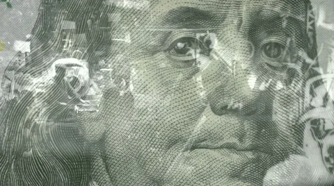 4K composition of manufacturing over 100 dollar US bill Видео 59899213