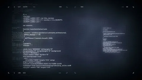 4K Computer Code Scrolling Silver Stock Footage 79551660