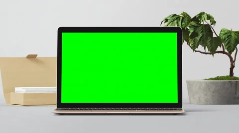 4K - Computer green screen Video stock 62610898