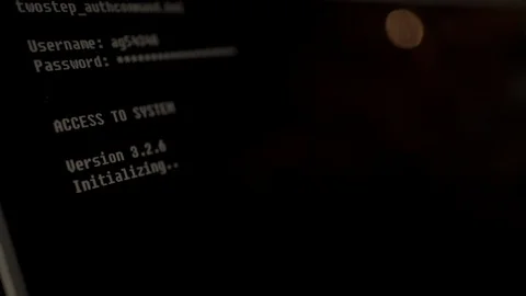 4K Computer hacker breaking network server with DDoS attack or virus Stock Footage 106429189