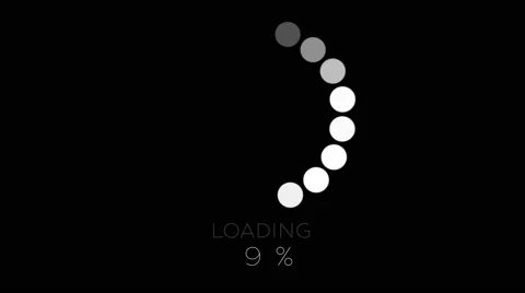 4K Computer Loading Sign Animation 6 Stock Footage 67349237