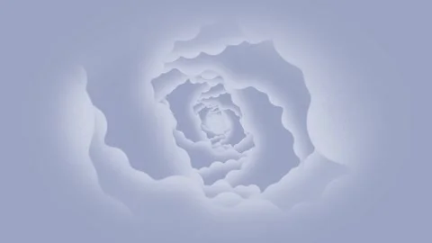 4K Concentric Clouds Tunnel Fly Through Infinite Loop Video stock 345653537