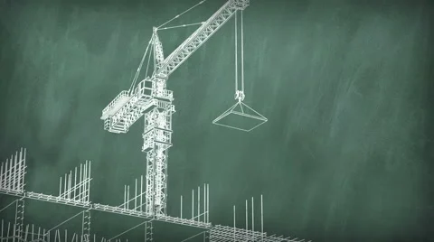 4K Concept of a building area at school board Stock Footage 40879886