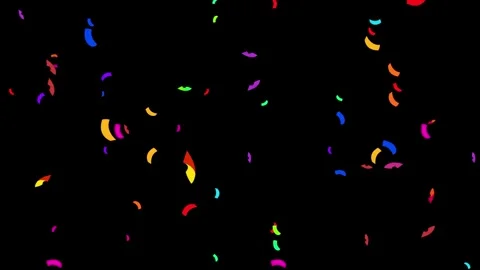 4K Confetti. With Alpha Luma Matte Channel. Happy New Year, Celebration.cel.. Stock Footage 311701472