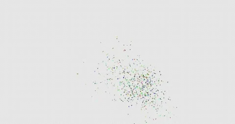 4k confetti explosion color right include alpha Stock Footage 323586121