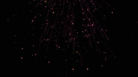 4k Confetti explosion. Falling pink hearts particles. Stock Footage 124307493