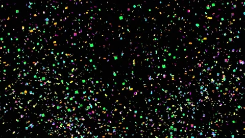 4k Confetti Explosions / Alpha Matte Channel Stock Footage 137604090