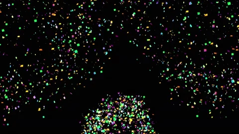 4k Confetti Explosions / Alpha Matte Channel Video stock 137604606