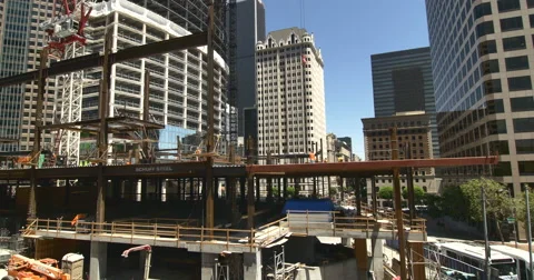 4k Construction Site Tilt-up Stock Footage 51058970