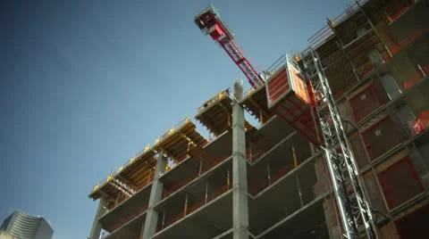 4K Construction Time Lapse, Low Angle Stock Footage 10794938