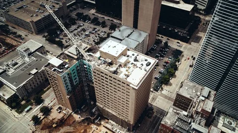 4k Construction Time Laspe from above wide angle Stock Footage 78643762