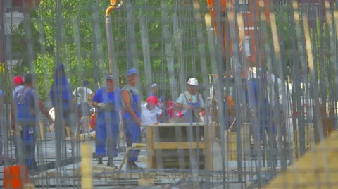 4K, Construction workers Stock Footage 53226740