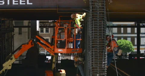 4k Construction Workers on site Stock Footage 51058184