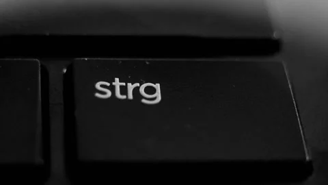 4K Control Key Close-Up on Computer Keyboard for Productivity and Shortcuts Stock Footage 325366029