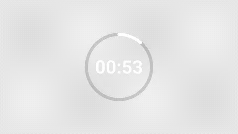 4K Countdown one minute animation from 60 to 0 seconds on transparent background Stock Footage 283699455